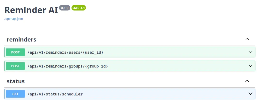FastAPI Swagger UI